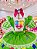 Vestido Infantil Junino Festas Verde Colorido Luxo - Imagem 2