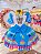 Vestido Infantil Junino Festas Azul Colorido Luxo - Imagem 3