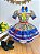 Fantasia Infantil Junino Verde Azul Com Estampa Florzinhas Festas - Imagem 6