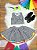 Conjunto Meninas Junino Caipira Preto Xadrez Cropped Com Saia - Imagem 5