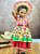 Vestido Infantil Junino Xadrez Vermelho Festa de São João - Imagem 5
