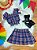 Conjunto Infantil Junino Ciganinha Azul Escuro Xadrez Colorido - Imagem 4