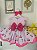 Vestido Cerejinha Faixa Pink Infantil Luxo Festa - Imagem 5