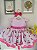 Vestido Cerejinha Faixa Pink Infantil Luxo Festa - Imagem 4