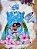 Vestido Infantil Trapézio da Moana Azul Manga Flu-Flu - Imagem 1