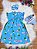 Vestido Infantil Trapézio da Moana Azul Manga Flu-Flu - Imagem 3