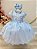 Vestido Infantil Azul Claro Jardim Encantado Com Renda Festas - Imagem 1