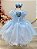 Vestido Infantil Azul Claro Jardim Encantado Com Renda Festas - Imagem 3