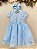 Vestido Infantil Azul Claro Jardim Encantado Com Renda Festas - Imagem 4