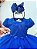 Vestido Infantil Azul Royal Jardim Encantado com Renda - Imagem 2
