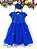 Vestido Infantil Azul Royal Jardim Encantado com Renda - Imagem 4