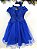 Vestido Infantil Azul Royal Jardim Encantado com Renda - Imagem 5