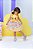Vestido Infantil Coelhinho da Páscoa Amarelo Luxo Festas - Imagem 2