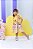 Vestido Infantil Coelhinho da Páscoa Amarelo Luxo Festas - Imagem 10