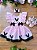 Romper da Minnie Rosa Com Laço e Saia Glitter Luxo Festas - Imagem 1