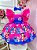 Vestido Infantil Lilo Stitch e Angel Pink  Azul Laço Festas - Imagem 1