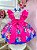 Vestido Infantil Lilo Stitch e Angel Pink  Azul Laço Festas - Imagem 3
