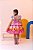 Vestido Infantil Junino Luxo Xadrez Colorido Girassol - Imagem 5