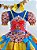 Fantasia Infantil Junino Vermelho e Azul Com Flores Coloridas - Imagem 3
