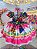 Vestido Infantil Junino Caipira Folia Balões Xadrez Colorido - Imagem 5