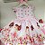 Vestido Bailarina Rosa Floral Infantil Luxo - Imagem 1