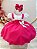 Vestido Infantil Pink Menina e o Urso Lenço e Broche de Laço - Imagem 2