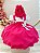 Vestido Infantil Pink Menina e o Urso Lenço e Broche de Laço - Imagem 1