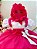 Vestido Infantil Pink Menina e o Urso Lenço e Broche de Laço - Imagem 5