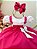 Vestido Infantil Pink Menina e o Urso Lenço e Broche de Laço - Imagem 3