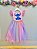 Vestido Infantil Lilo Stitch e Angel Rosa Saia Colorida - Imagem 5