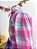 Conjunto Meninas Junino Camisa Rosa Com Mini Saia Xadrez - Imagem 4