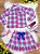 Conjunto Meninas Junino Camisa Rosa Com Mini Saia Xadrez - Imagem 9