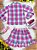 Conjunto Meninas Junino Camisa Rosa Com Mini Saia Xadrez - Imagem 7