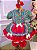 Vestido Junino Vermelho Flores - Imagem 1