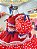 Vestido Infantil Junino Vermelho Desenho Corações - Imagem 3