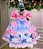 Vestido Junino Tematico Luxo Lilo Stitch Rosa Bebe Modelo 2 - Imagem 3