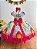 Vestido Infantil Junino Festa São João Xadrez Colorido - Imagem 3