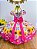 Vestido Infantil Junino Arraiá Festa São João Xadrez Rosa - Imagem 2