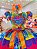 Vestido Infantil Junino Xadrez Colorido Super Luxo - Imagem 4