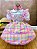 Conjunto Infantil Junino Camisa e Salopete Xadrez Rosa - Imagem 6