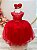 Vestido Infantil Vermelha Damas Luxo Festas - Imagem 1