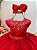 Vestido Infantil Vermelha Damas Luxo Festas - Imagem 3