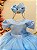 Vestido Infantil Azul Bebê Damas Strass Luxo - Imagem 2