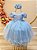 Vestido Infantil Azul Bebê Damas Strass Luxo - Imagem 1