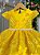 Vestido Jardim Encantado Realeza Amarelo Luxo - Imagem 4