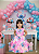 Vestido Stitch e Angel Rosa Tematicos Kids - Imagem 2