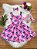 Vestido Infantil Lilo Stitch e Angel com Laço Rosa - Imagem 1