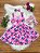 Vestido Infantil Lilo Stitch e Angel com Laço Rosa - Imagem 3