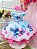 Vestido Infantil Stitch e Angel Apaixonados Azul Festas - Imagem 6