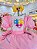 Vestido Infantil Junino Caipira Festas Rosa Colorido Luxo - Imagem 4